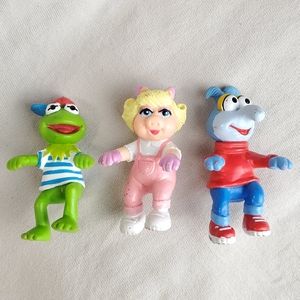 1989 Muppet Kids McDonald's Happy Meals Toys Jim Henson Kermit,Miss Piggy &Gonzo